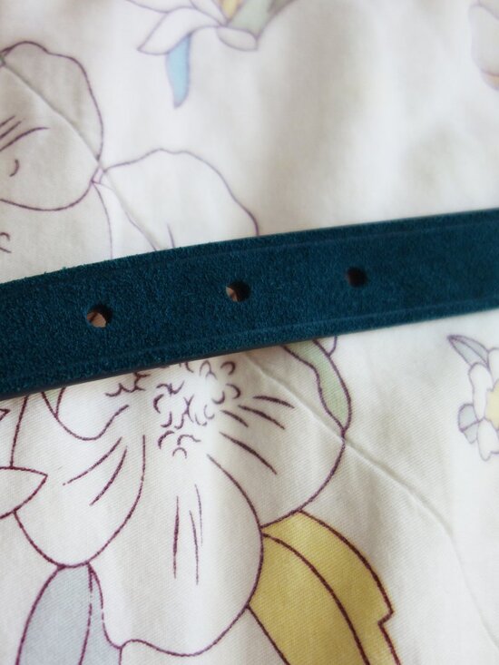 Banana Republic Women\'s Dark Teal Cow Leather Belt (S) NWOT! main image 4